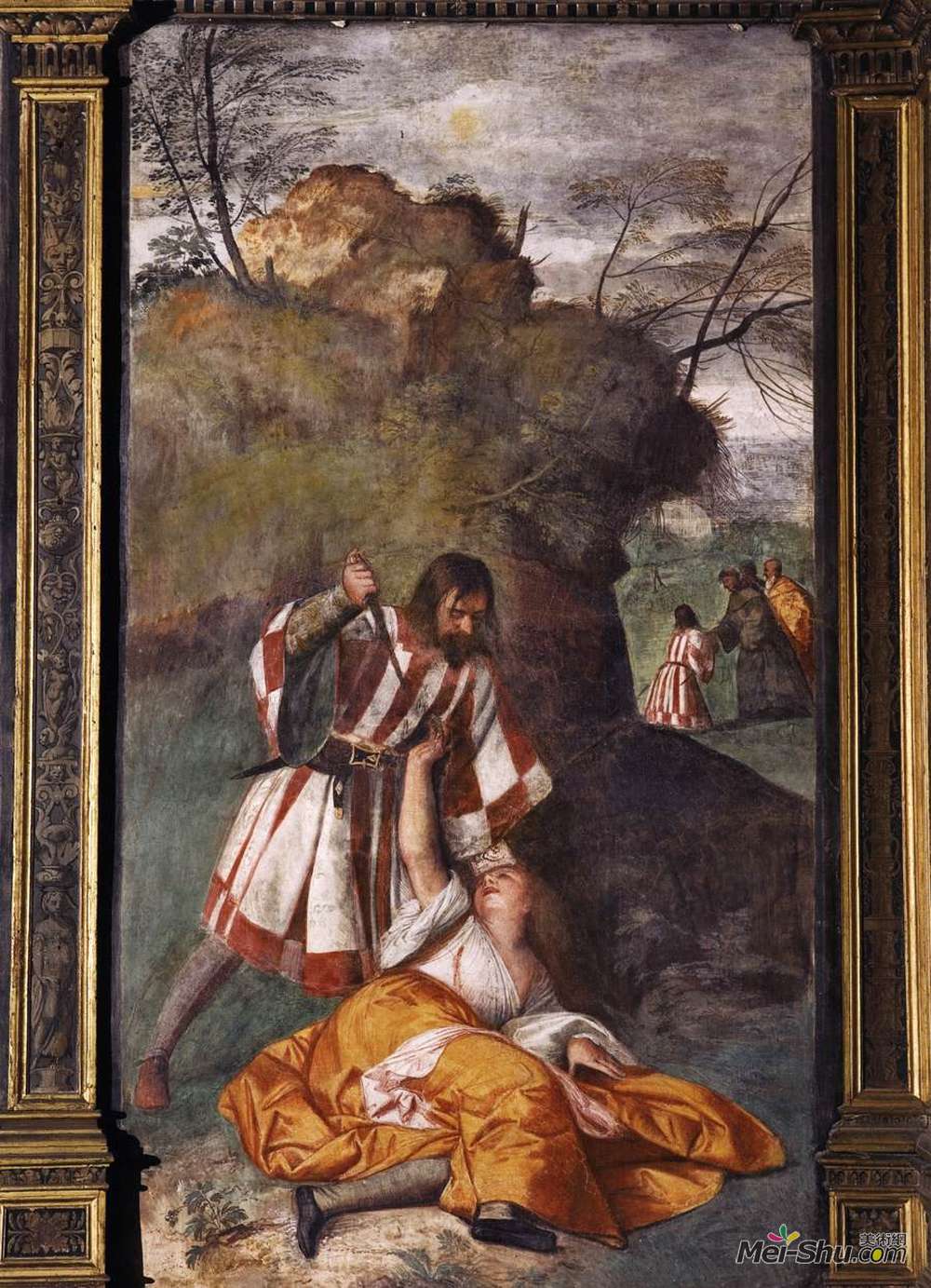 提香·韦切利奥(Titian)高清作品《嫉妒丈夫的奇迹》