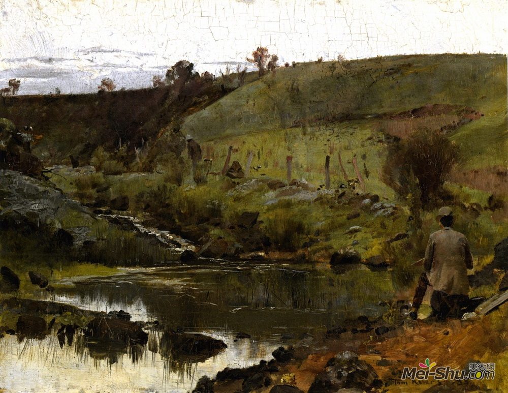 汤姆·罗伯茨(Tom Roberts)高清作品《A Quiet Day on the Darebin Creek》