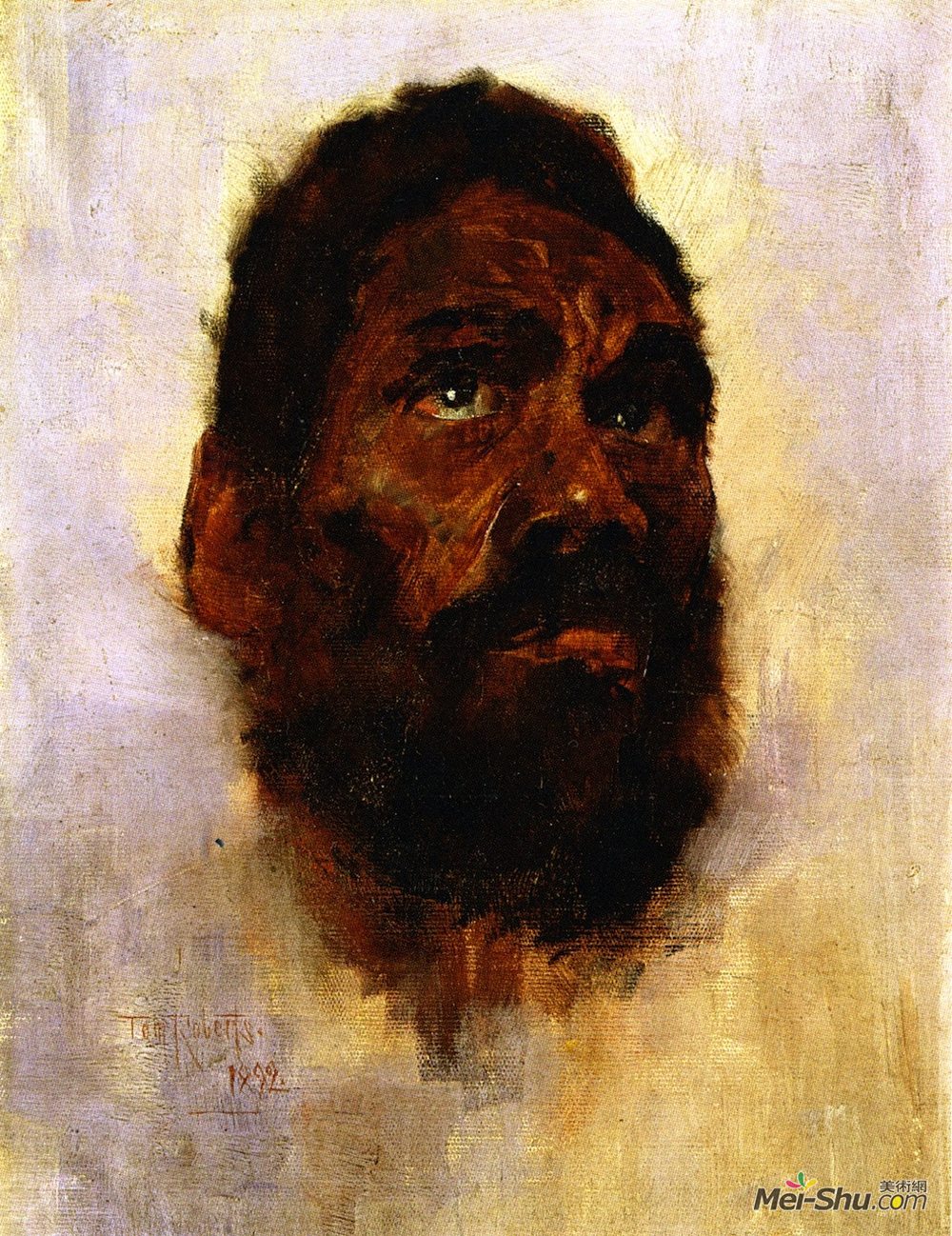 汤姆·罗伯茨(Tom Roberts)高清作品《土着头 - 查理特纳》