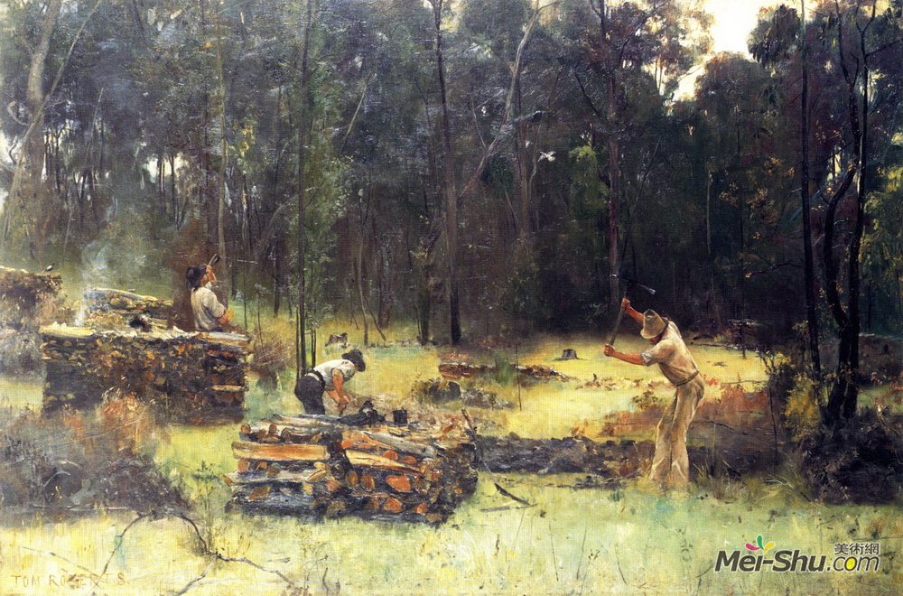 汤姆·罗伯茨(Tom Roberts)高清作品《木炭燃烧器》