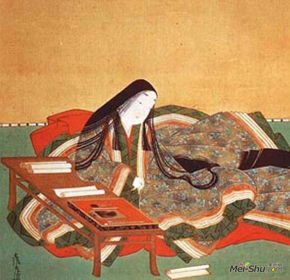土佐光起(Tosa Mitsuoki)高清作品《Murasaki Shikibu (detail)》