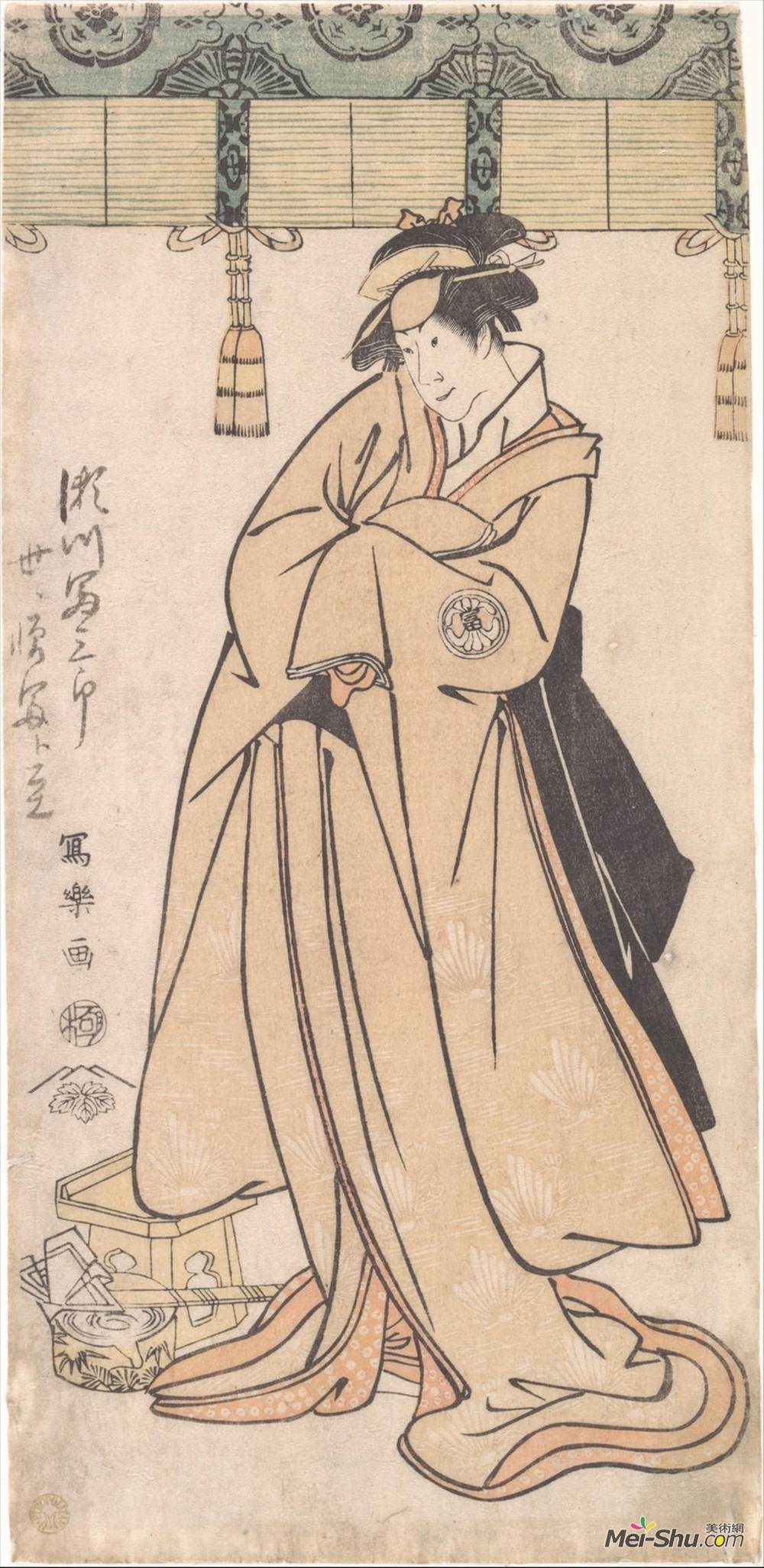 东洲斋写乐(Tōshūsai Sharaku)高清作品《The Actor Segawa Tomisaburo II as the Otomos' Maid W》