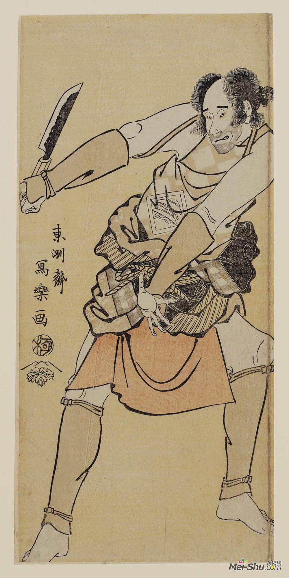 东洲斋写乐(Tōshūsai Sharaku)高清作品《中岛堪萨斯州》