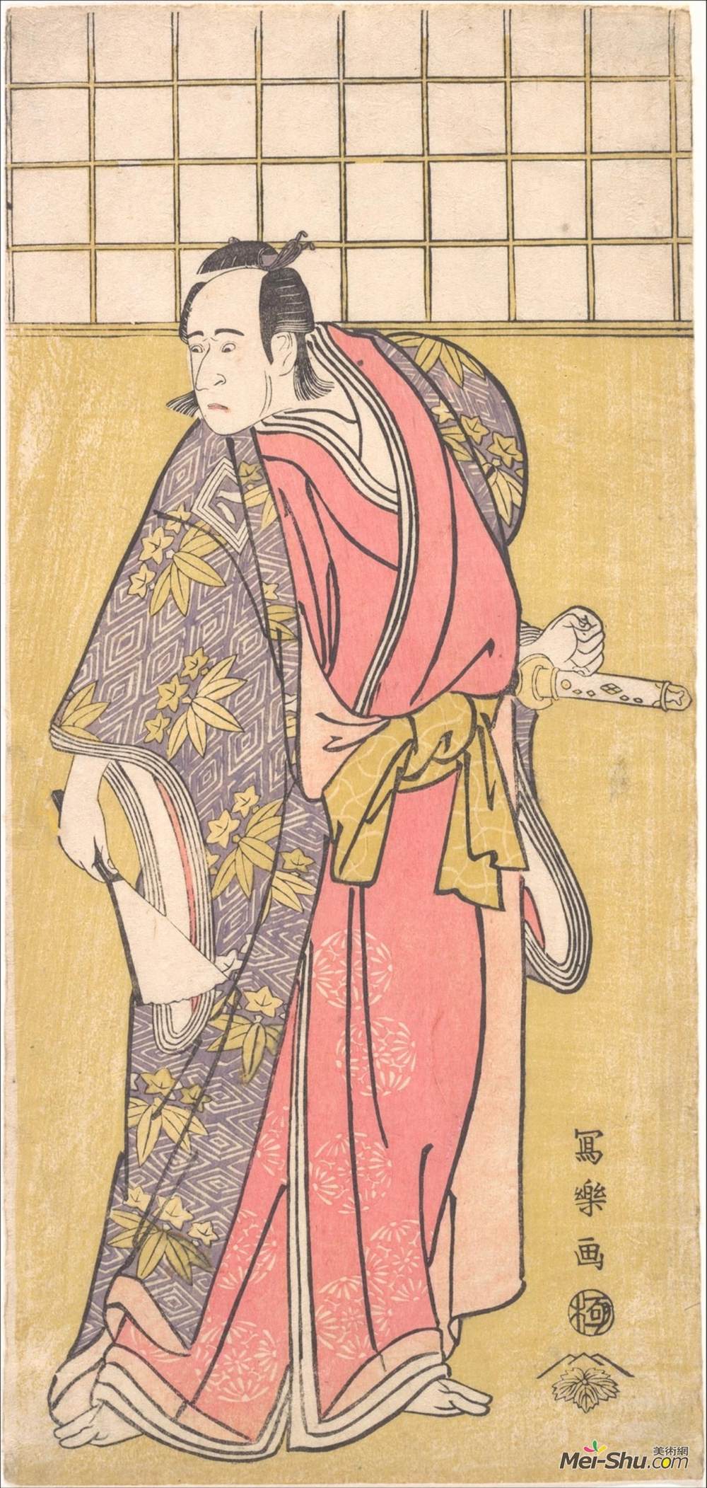 东洲斋写乐(Tōshūsai Sharaku)高清作品《演员川川耀三》