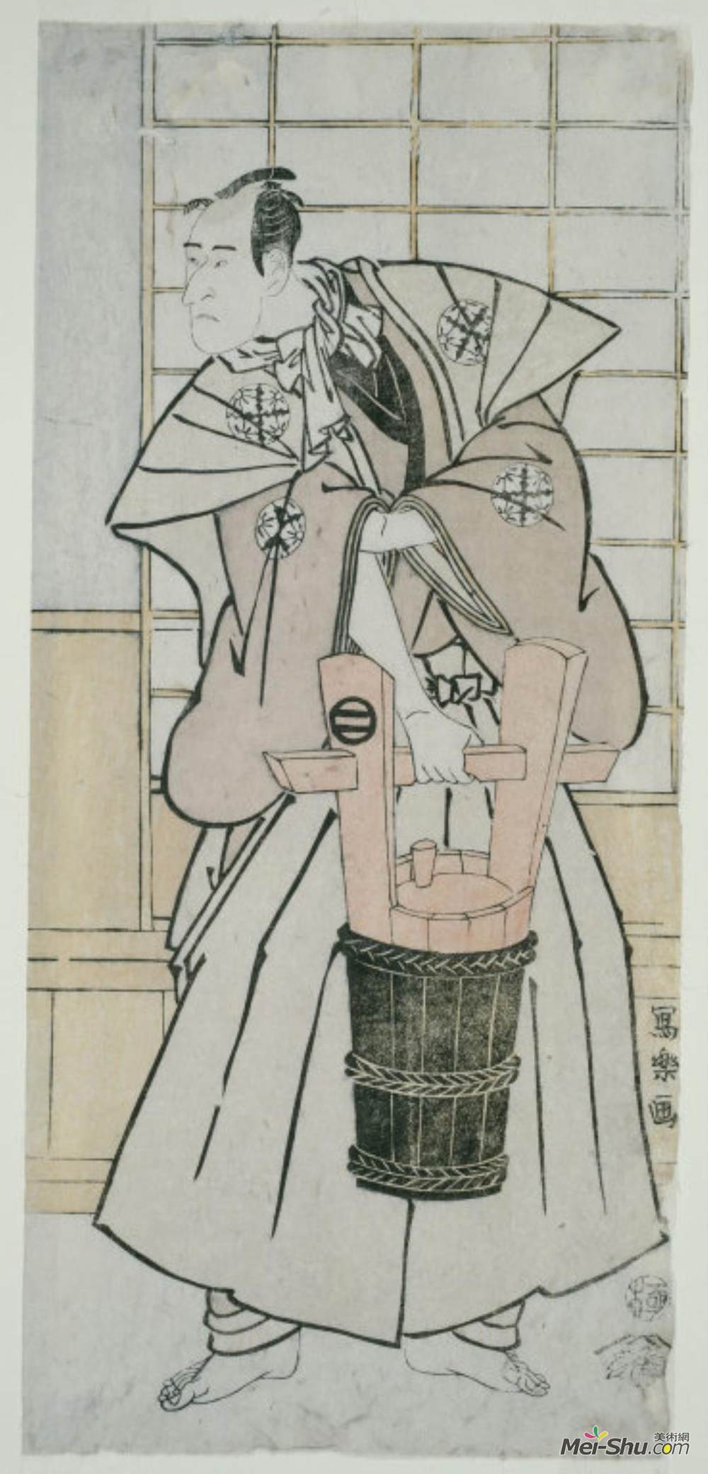 东洲斋写乐(Tōshūsai Sharaku)高清作品《Ichikawa Komazō III as Nitta Yoshisada》