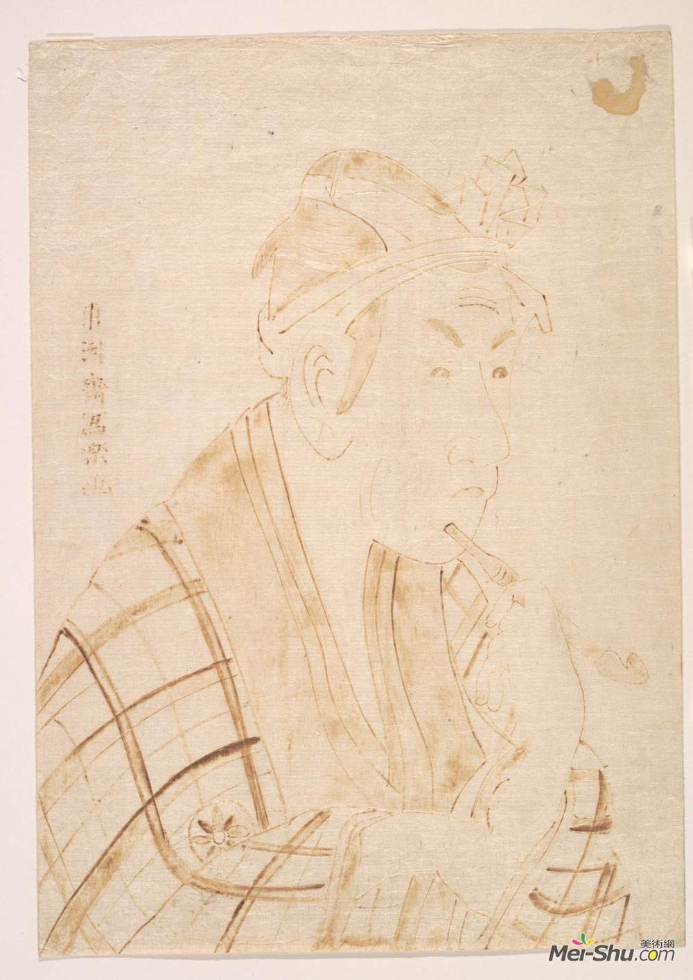 东洲斋写乐(Tōshūsai Sharaku)高清作品《演员Matsumoto Koshiro饰演Banzuin Chobei》
