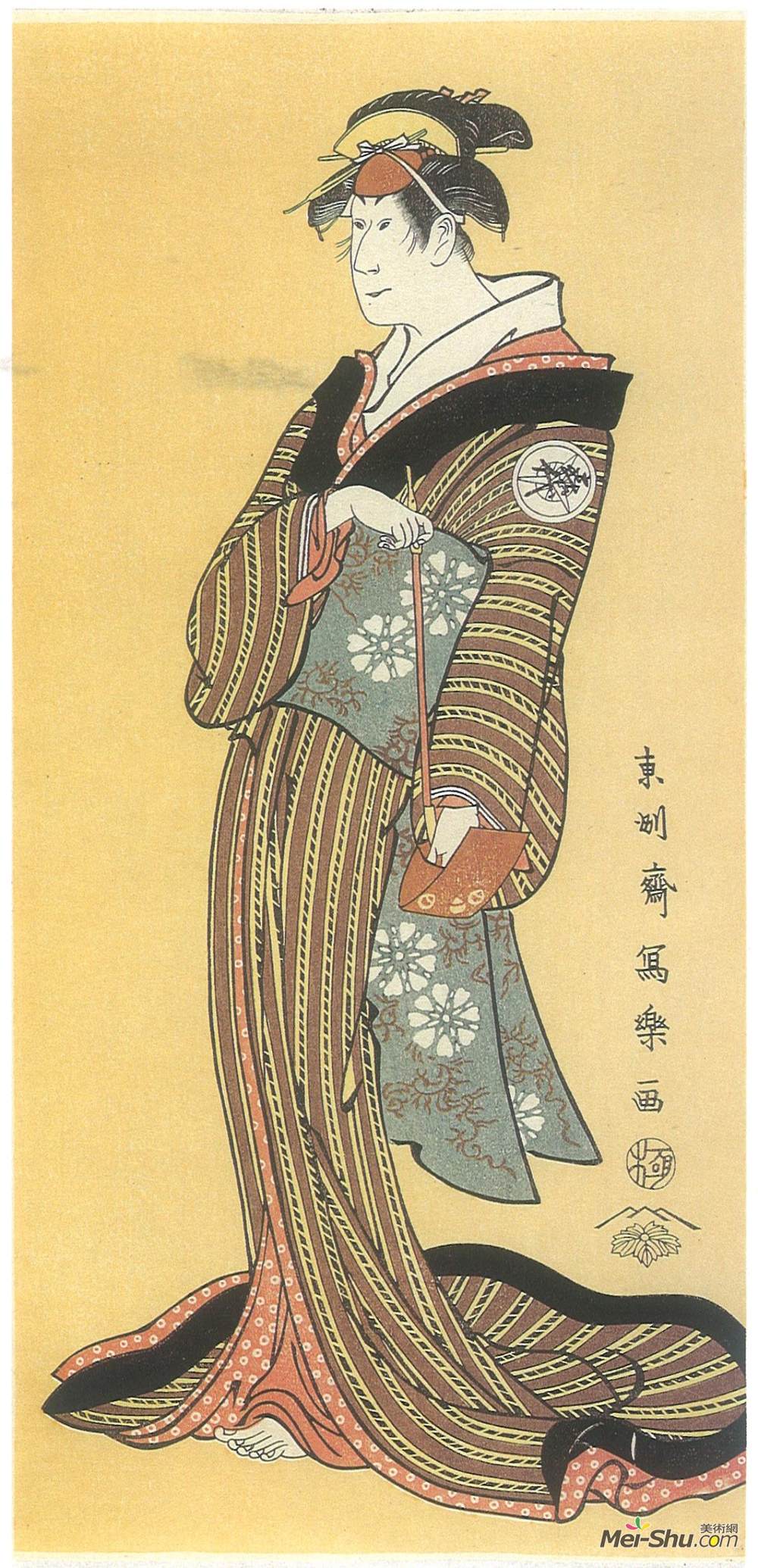 东洲斋写乐(Tōshūsai Sharaku)高清作品《伊瓦基奥塔尔二世是奥多索的女儿》
