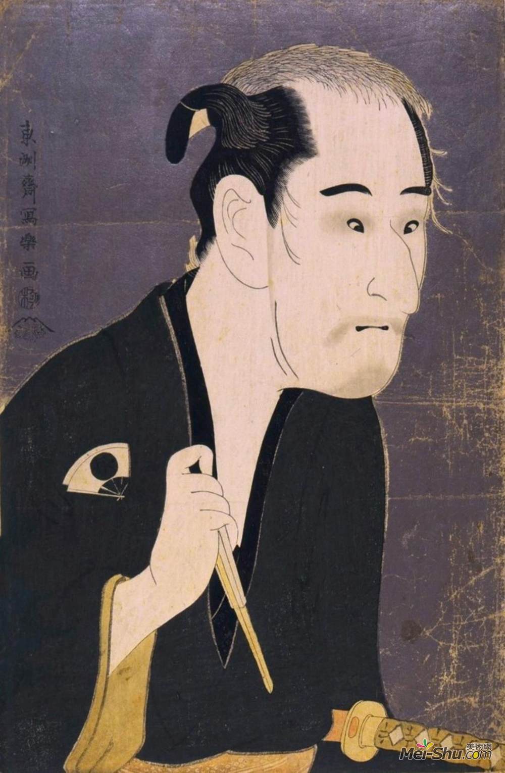 东洲斋写乐(Tōshūsai Sharaku)高清作品《Matsusuke Onoe I as Matsushita Mikinoshinn》