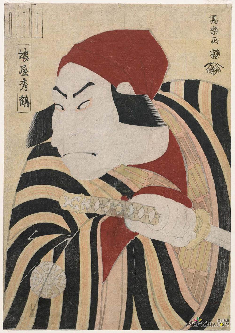 东洲斋写乐(Tōshūsai Sharaku)高清作品《中村中子二，也称萨凯亚·沙卡库》