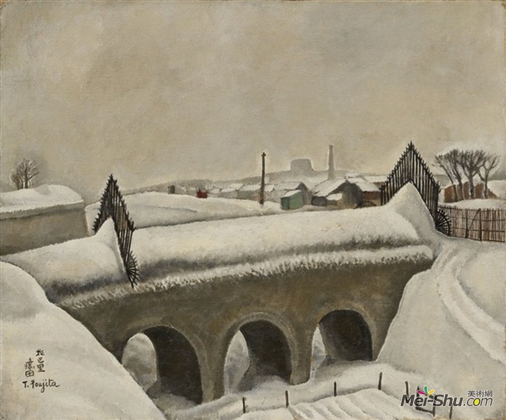 藤田嗣治(Tsuguharu Foujita)高清作品《阿尔库尔港》
