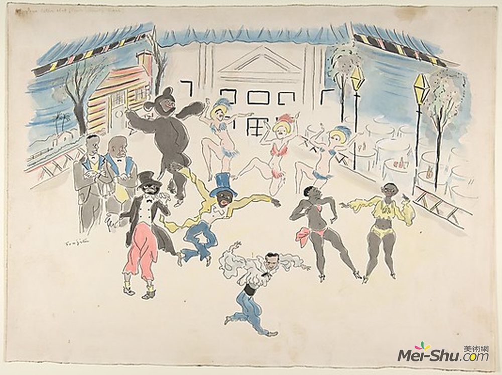 藤田嗣治(Tsuguharu Foujita)高清作品《哈莱姆棉花俱乐部》