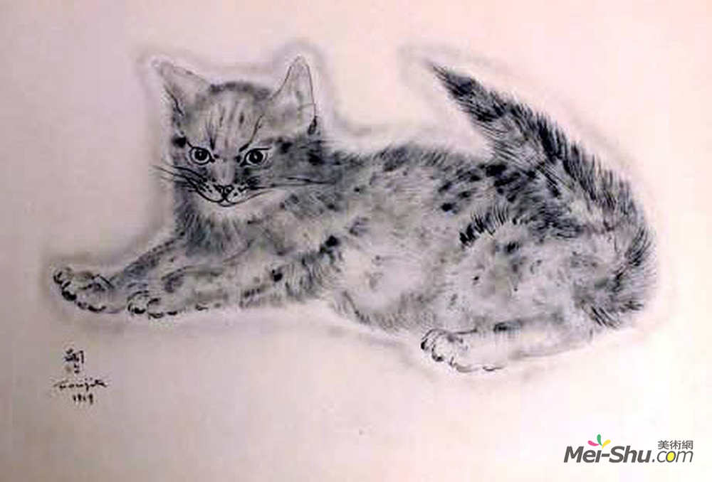 藤田嗣治(Tsuguharu Foujita)高清作品《一本猫的书》