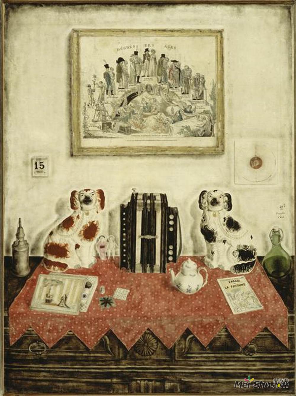 藤田嗣治(Tsuguharu Foujita)高清作品《Mon int&érieur, Paris (Nature morte &à l&》