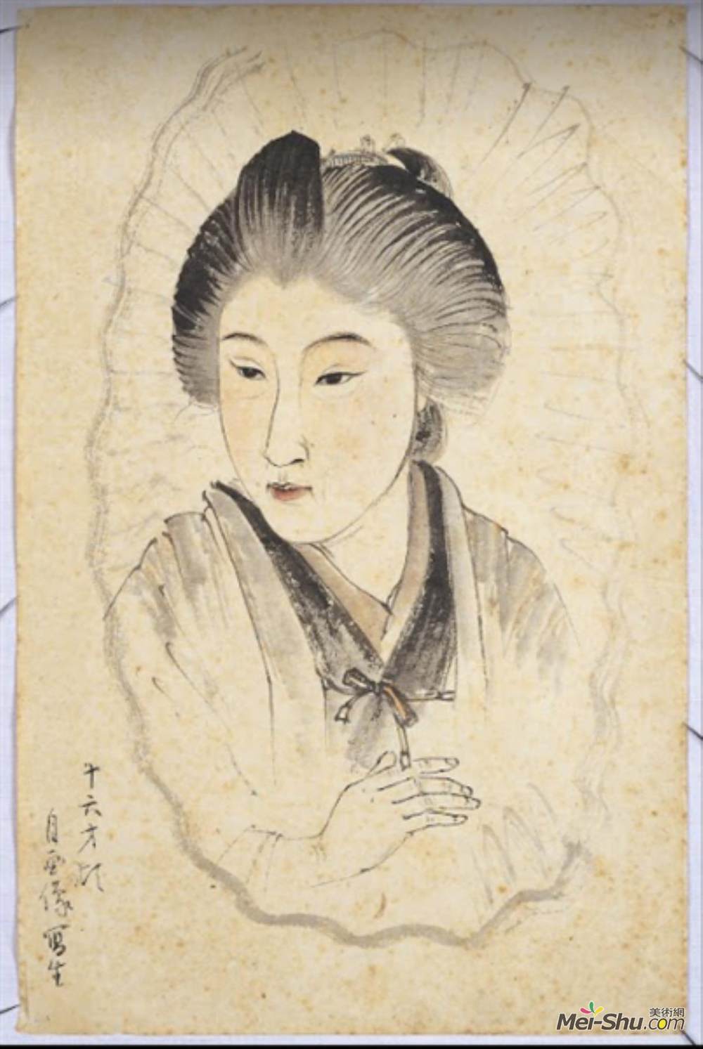 上村松园(Uemura Shoen)高清作品《16自画像》
