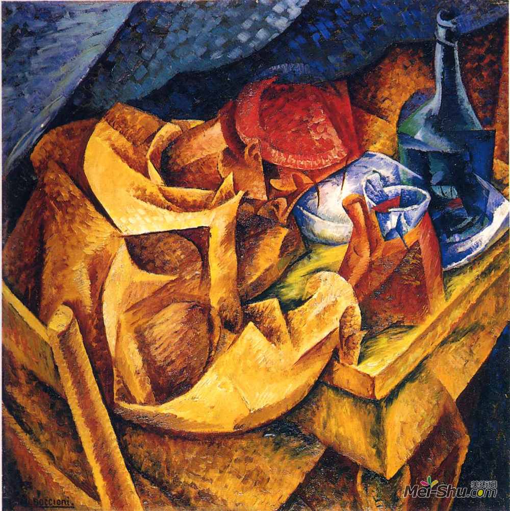 翁贝托·薄邱尼(Umberto Boccioni)高清作品《饮酒者》