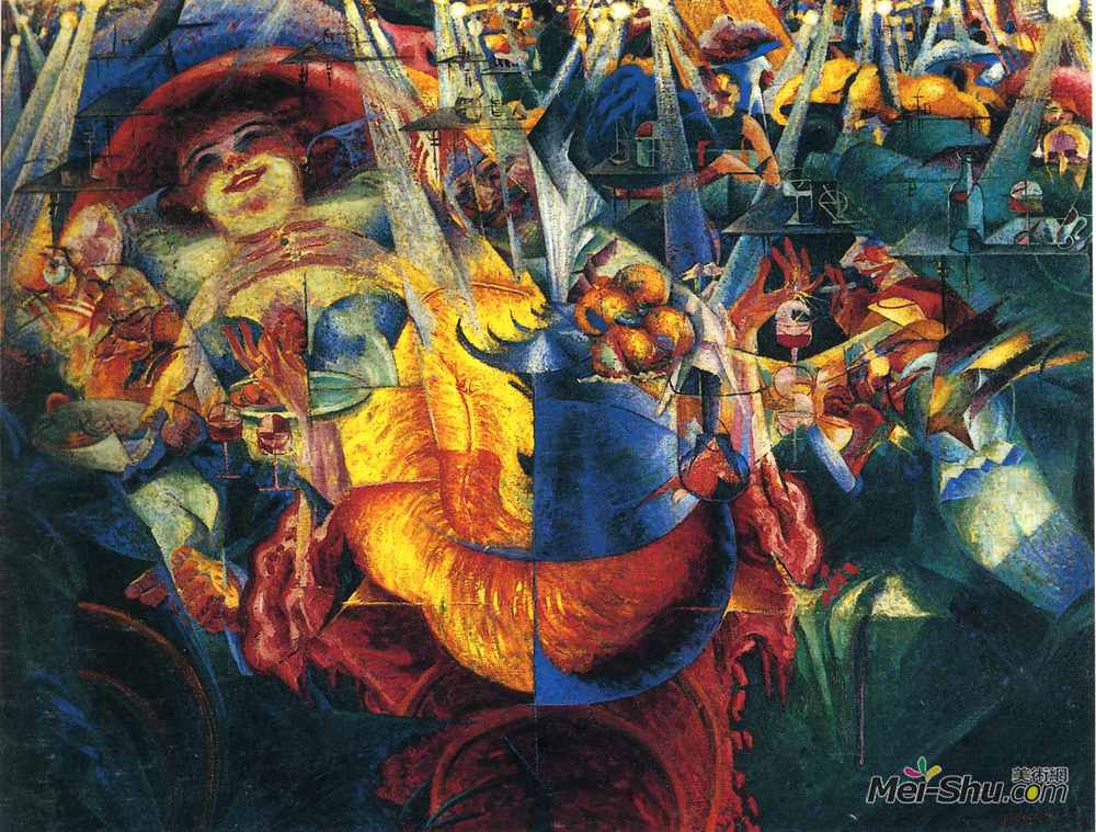 翁贝托·薄邱尼(Umberto Boccioni)高清作品《笑声》