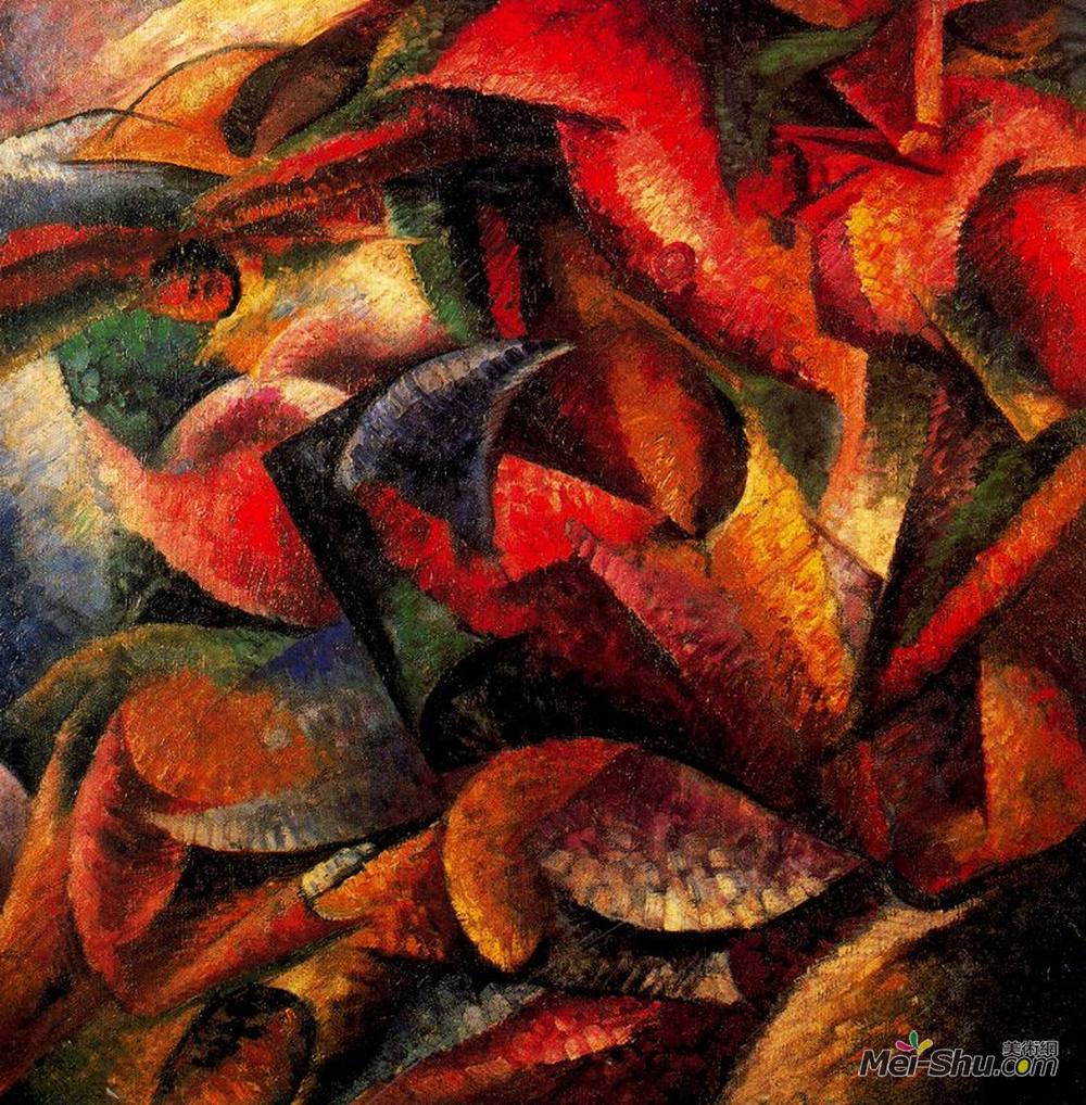 翁贝托·薄邱尼(Umberto Boccioni)高清作品《人体的活力》