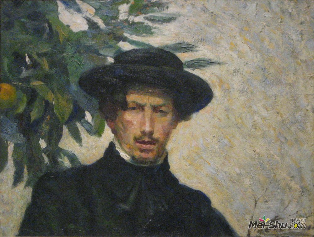 翁贝托·薄邱尼(Umberto Boccioni)高清作品《自画像》