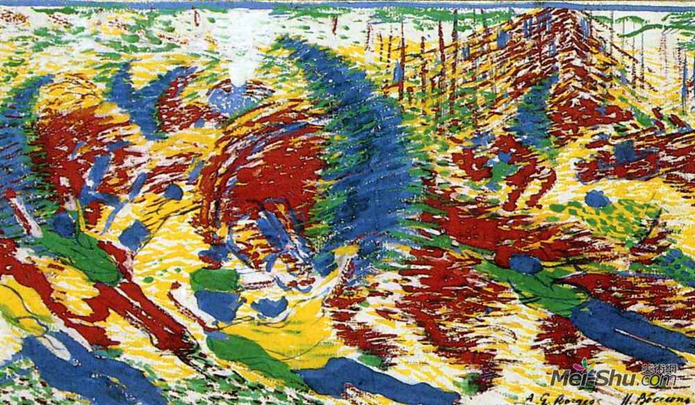 翁贝托·薄邱尼(Umberto Boccioni)高清作品《城市崛起》