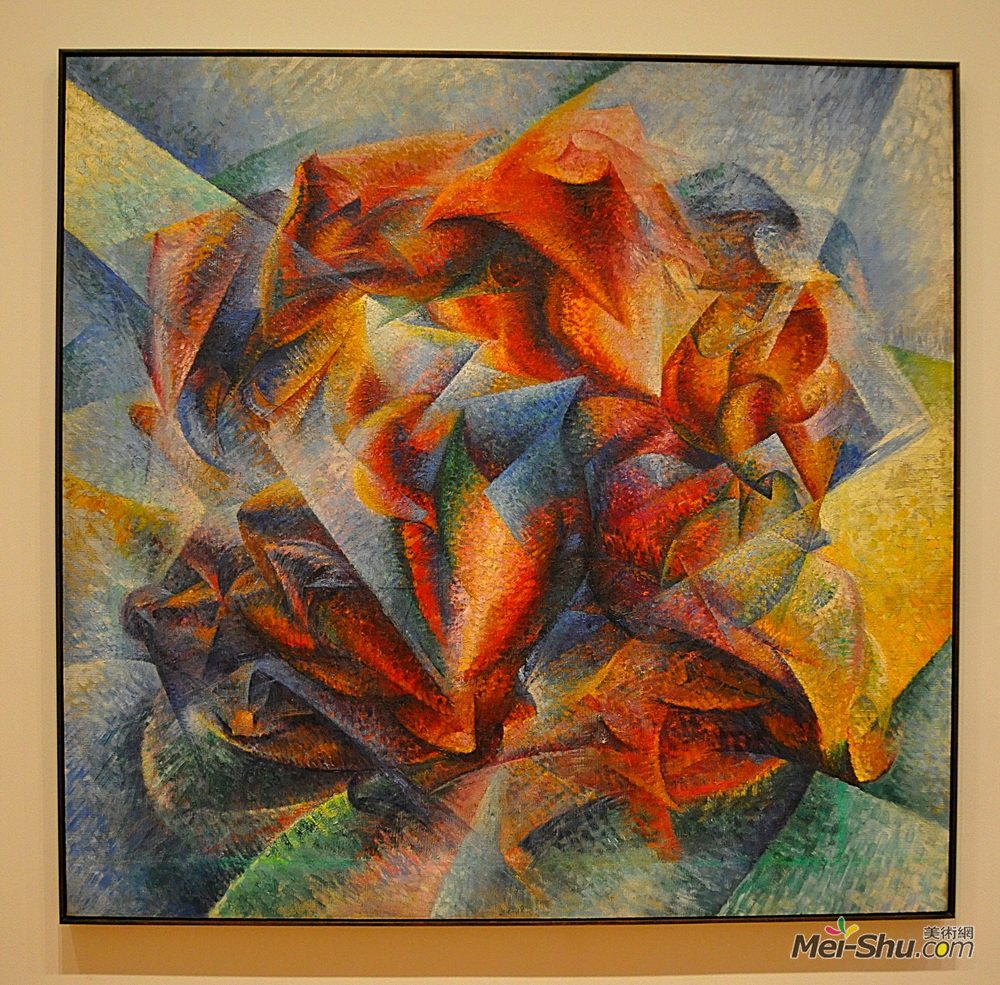 翁贝托·薄邱尼(Umberto Boccioni)高清作品《足球运动员的活力》