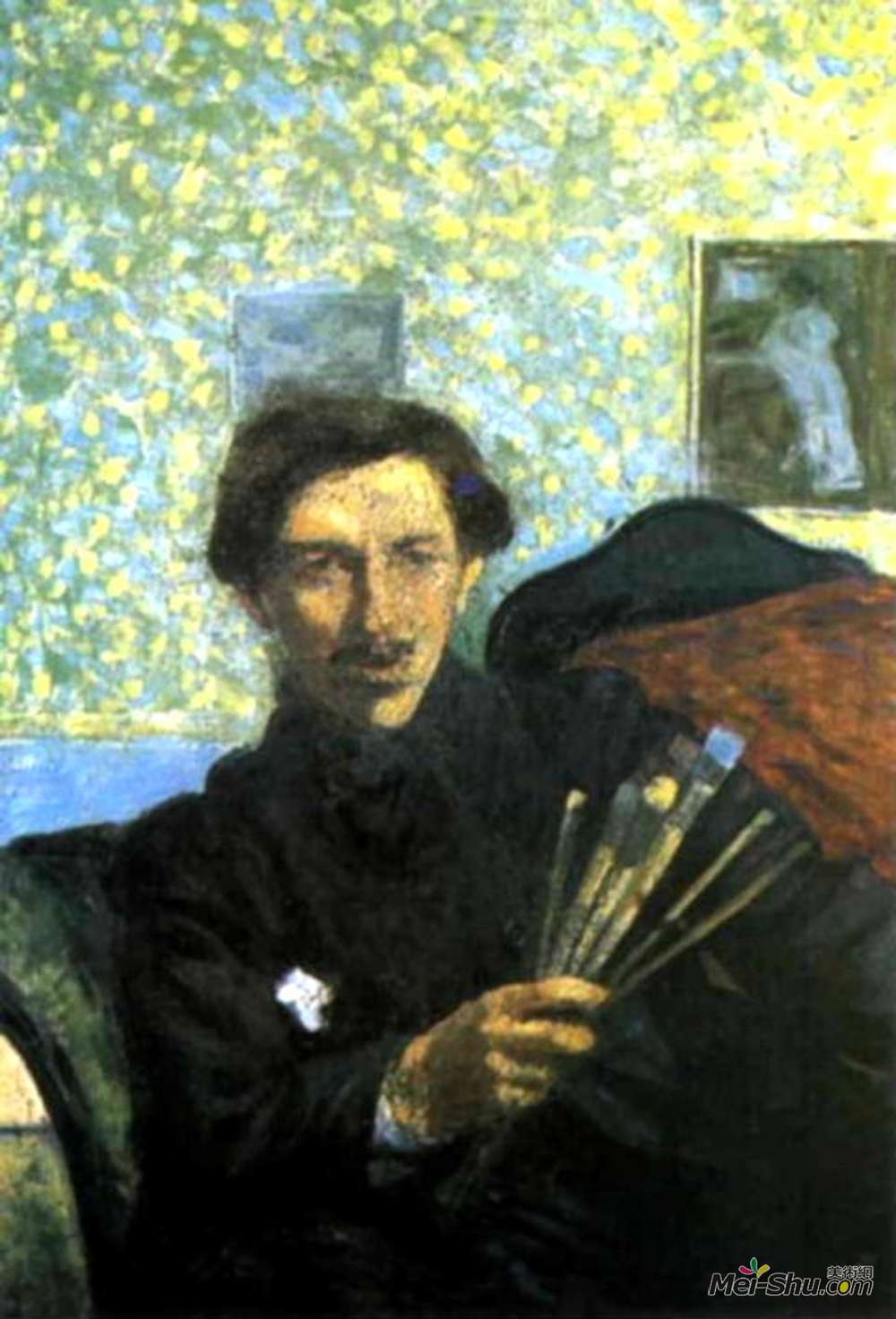 翁贝托·薄邱尼(Umberto Boccioni)高清作品《自画像》