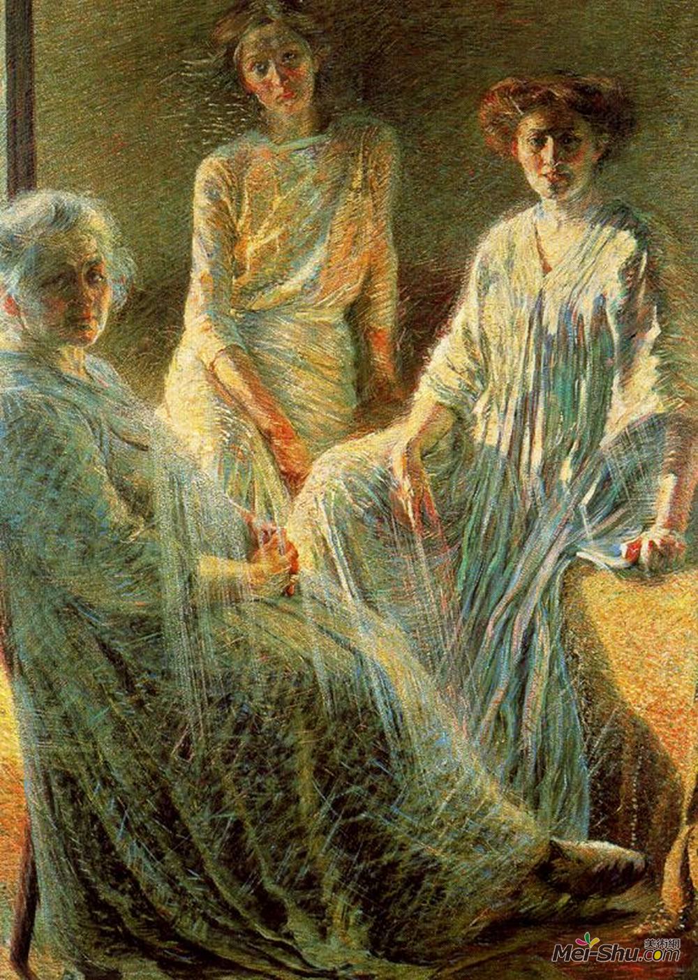 翁贝托·薄邱尼(Umberto Boccioni)高清作品《三妇女》