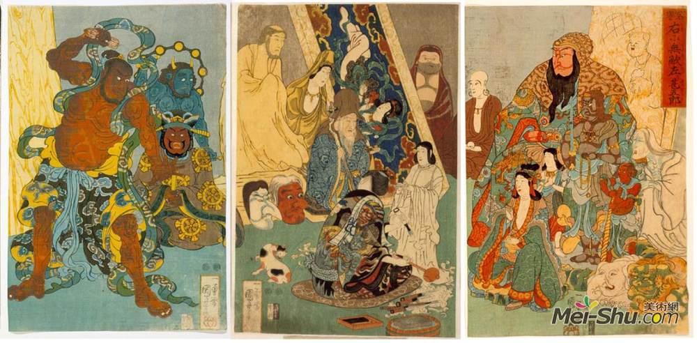 歌川国芳(Utagawa Kuniyoshi)高清作品《The Famous Unrivalled Hidari Jingoro》