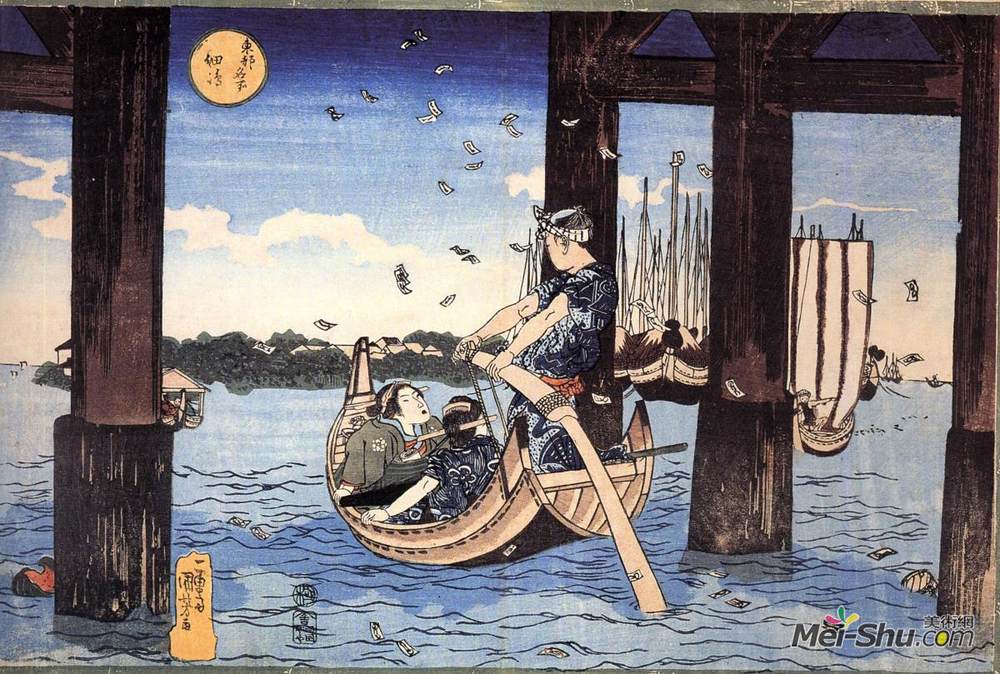 歌川国芳(Utagawa Kuniyoshi)高清作品《渡船船员》