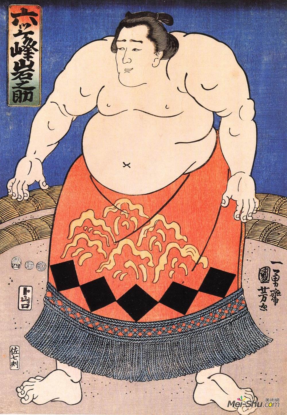 歌川国芳(Utagawa Kuniyoshi)高清作品《相扑选手》