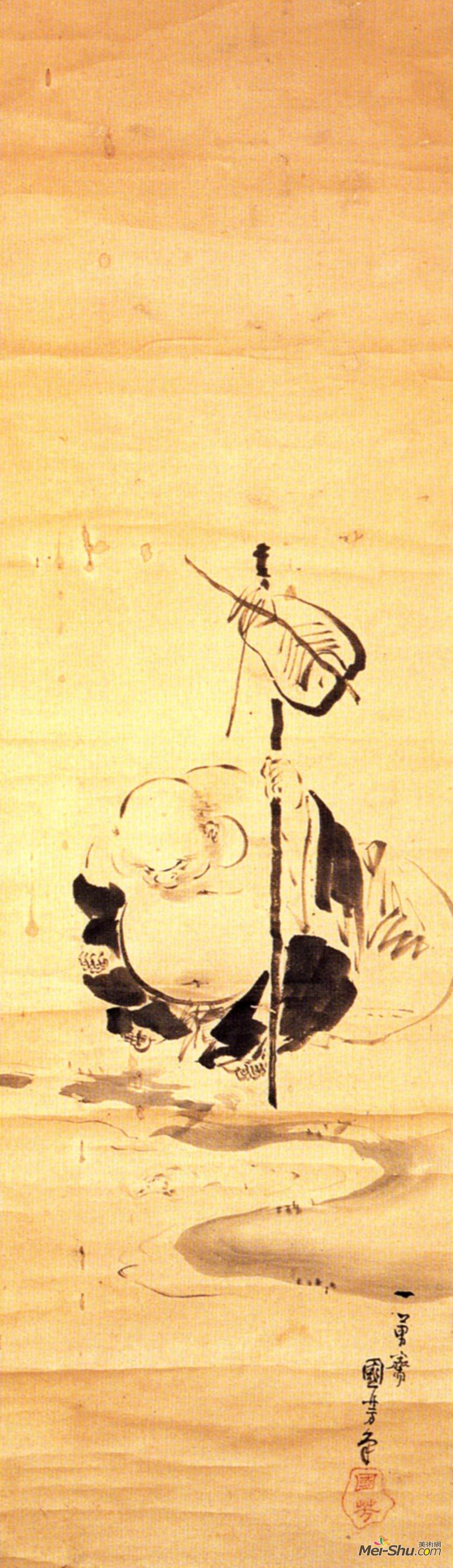 歌川国芳(Utagawa Kuniyoshi)高清作品《霍帝，七大福气之神之一》