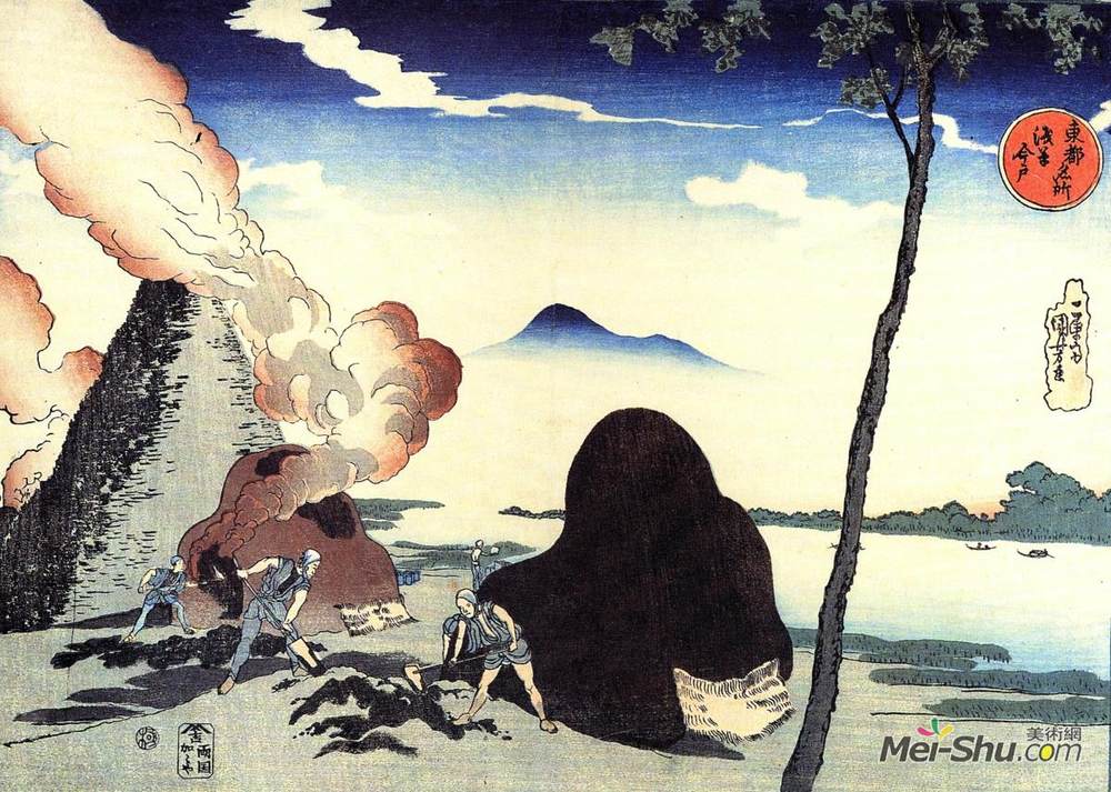 歌川国芳(Utagawa Kuniyoshi)高清作品《The kins at Imado》