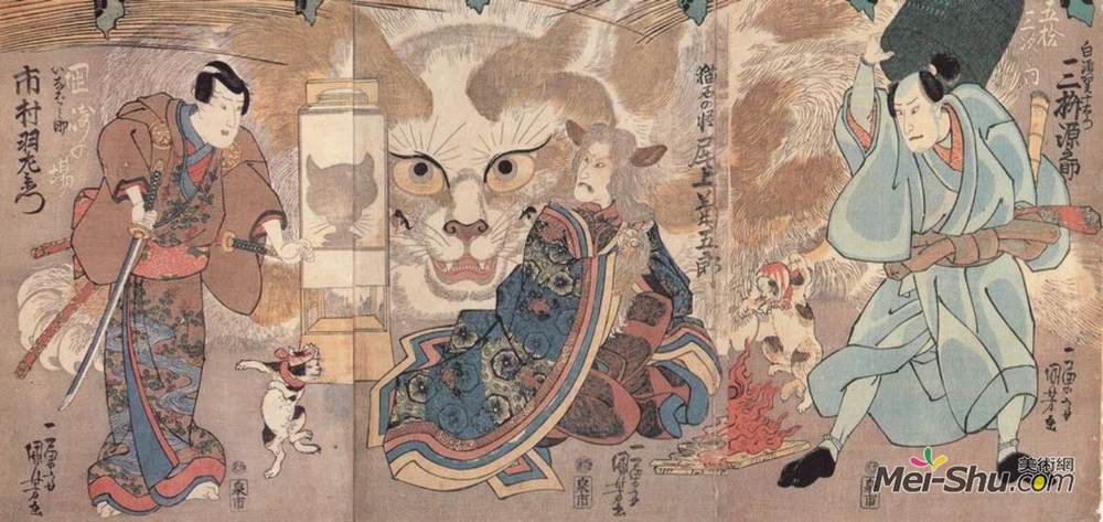 歌川国芳(Utagawa Kuniyoshi)高清作品《形形色色的猫》