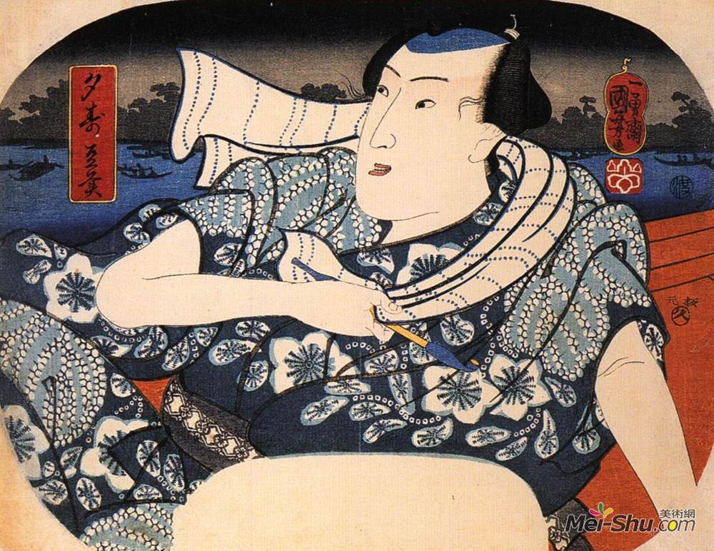 歌川国芳(Utagawa Kuniyoshi)高清作品《船上的人》