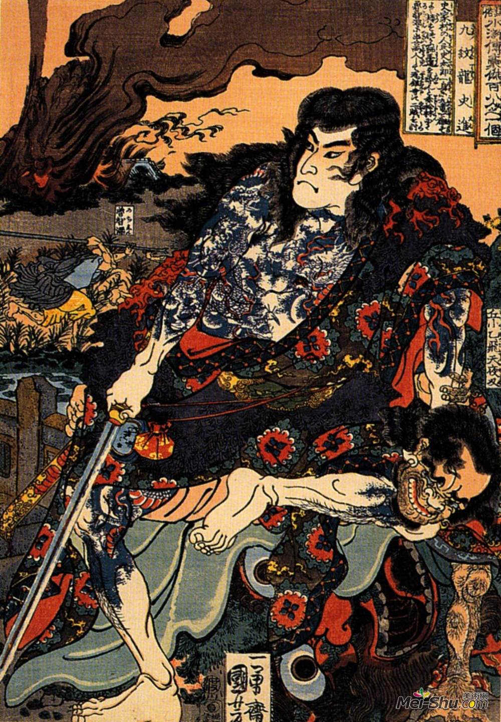 歌川国芳(Utagawa Kuniyoshi)高清作品《Kyumonryu Shinshin和Chokanko Chintasu》