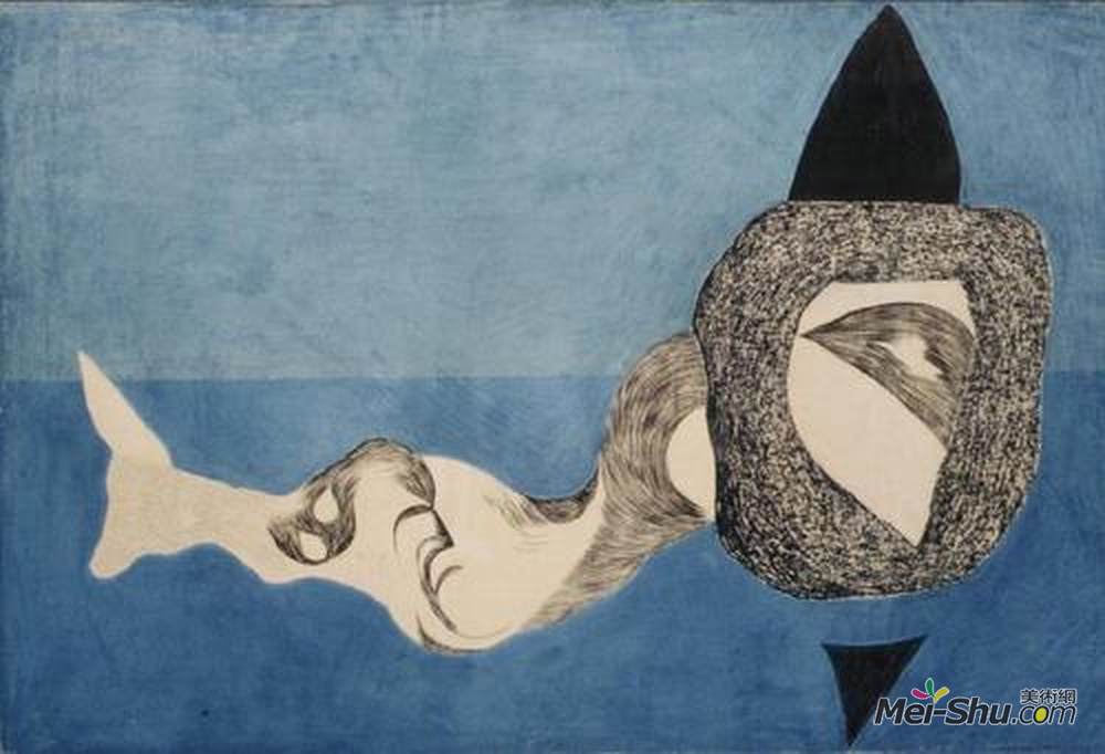 瓦贾达拉霍斯(Vajda Lajos)高清作品《蓝色空间中的怪物》