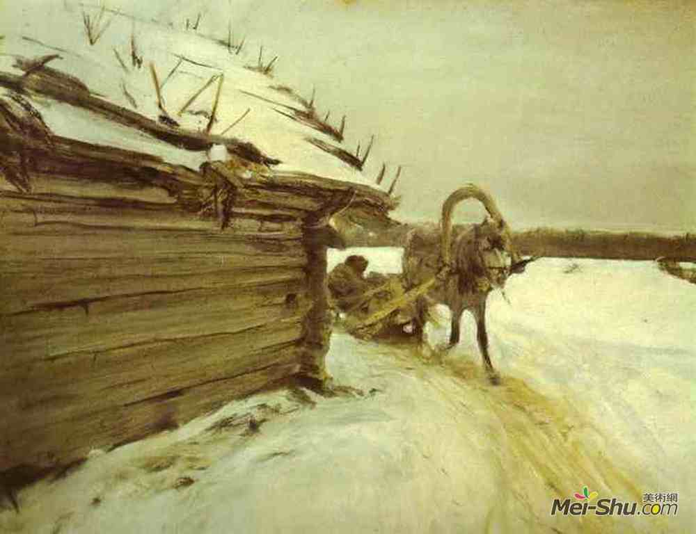 瓦伦丁·谢罗夫(Valentin Serov)高清作品《冬天》