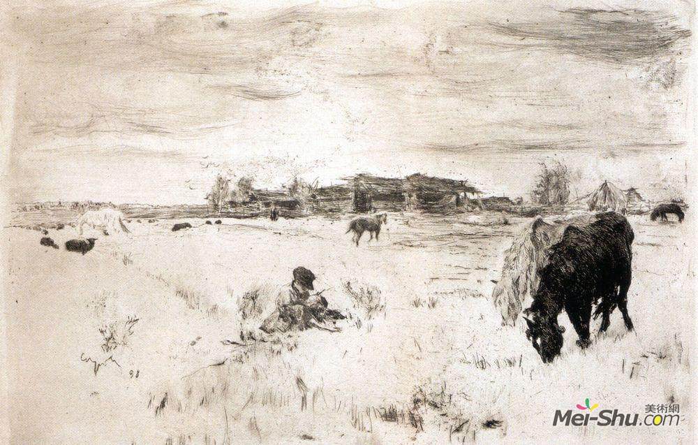 瓦伦丁·谢罗夫(Valentin Serov)高清作品《十月》