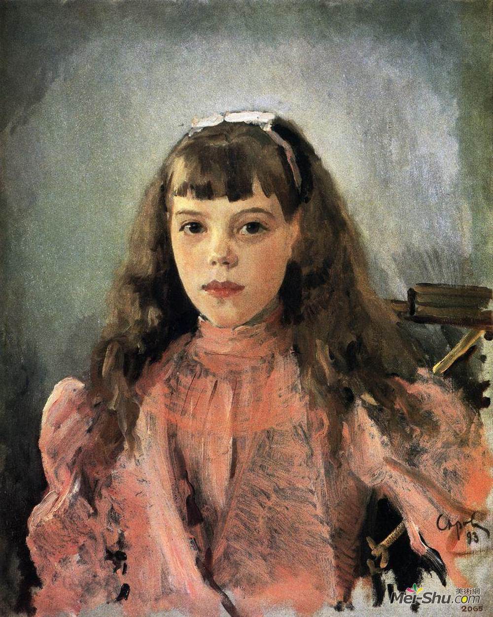 瓦伦丁·谢罗夫(Valentin Serov)高清作品《大公爵夫人奥尔加亚历山大罗芙娜的肖像》