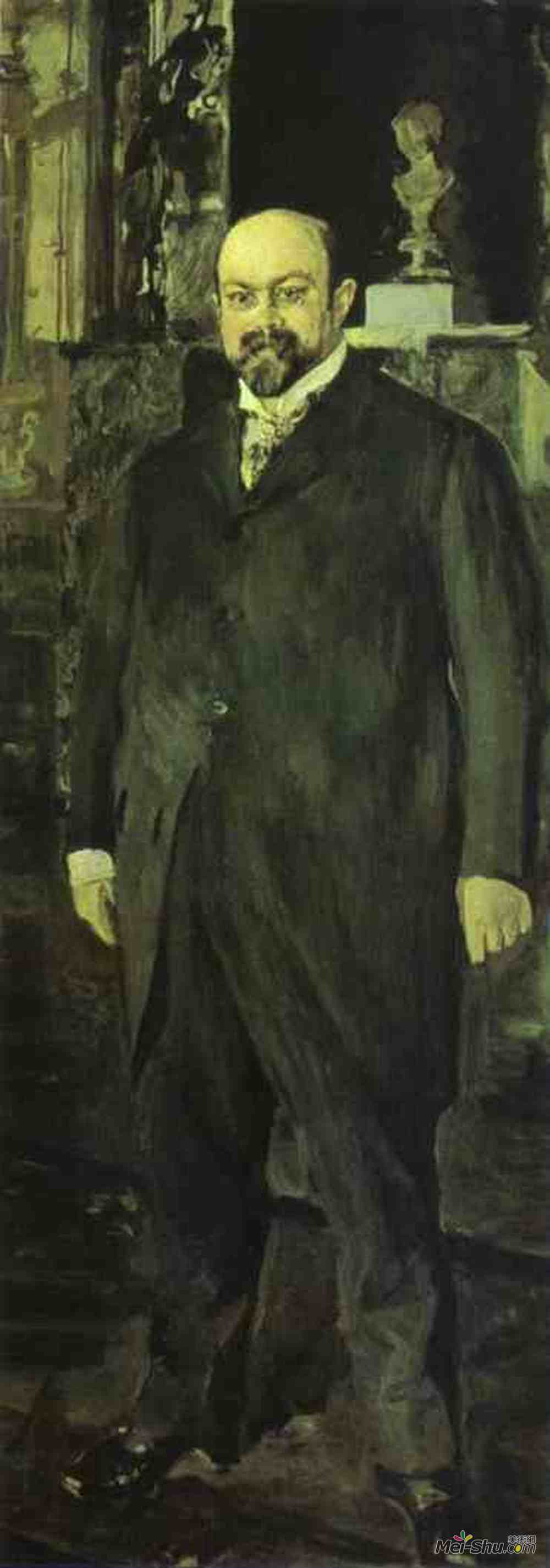 瓦伦丁·谢罗夫(Valentin Serov)高清作品《米哈伊尔莫罗佐夫的肖像》