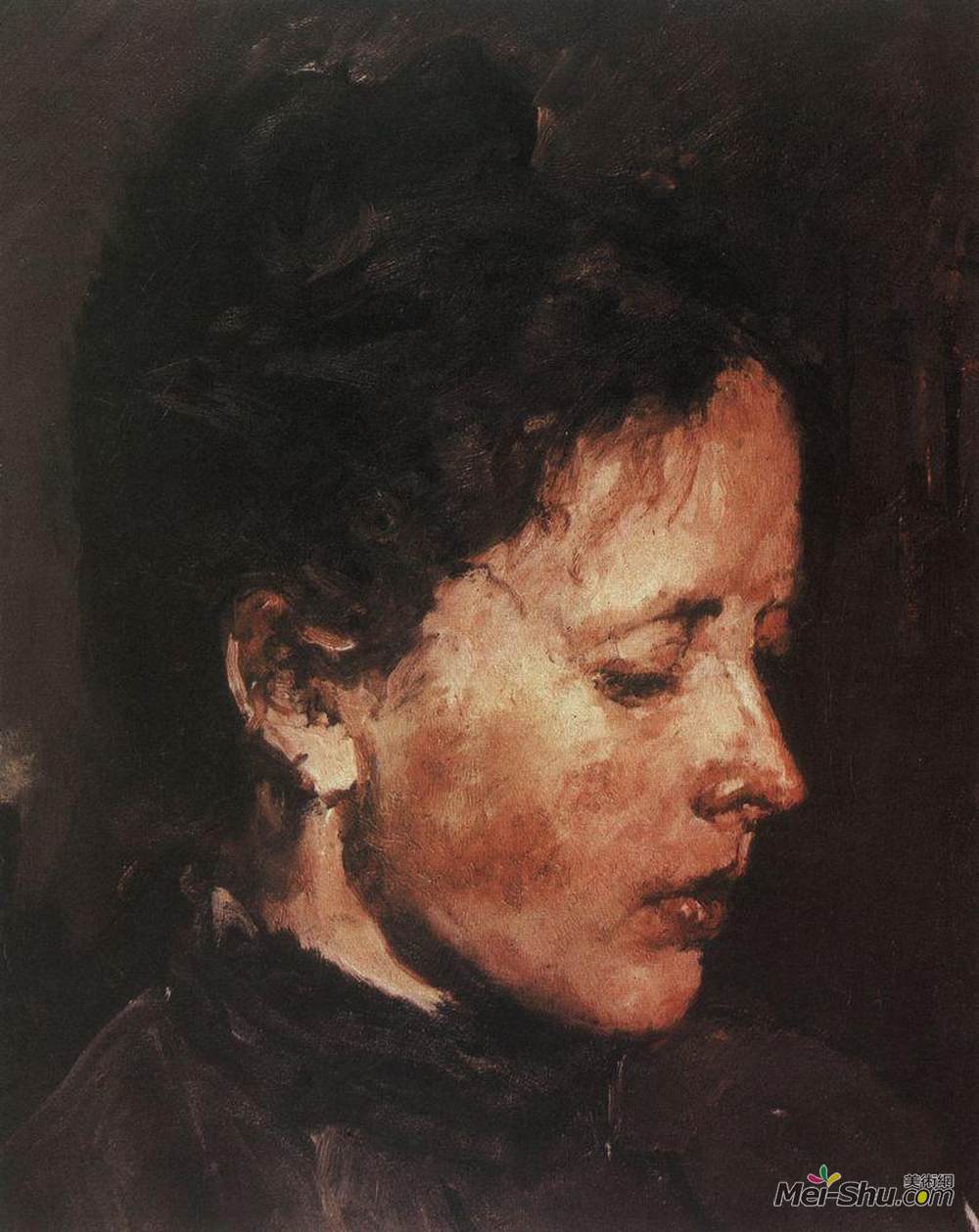 瓦伦丁·谢罗夫(Valentin Serov)高清作品《奥尔加塞罗娃的肖像》