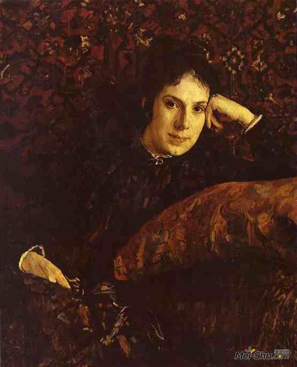 瓦伦丁·谢罗夫(Valentin Serov)高清作品《Portrait of Yekaterina Chokolova》