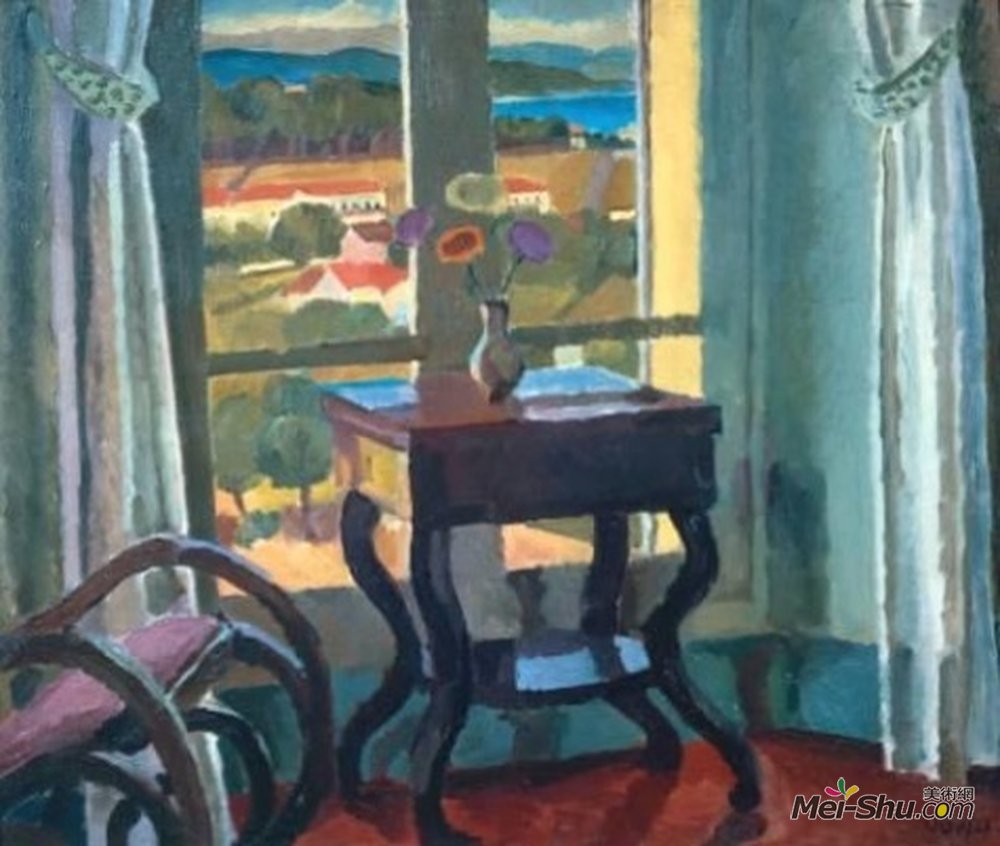 瓦内萨·贝尔(Vanessa Bell)高清作品《桌子内部》