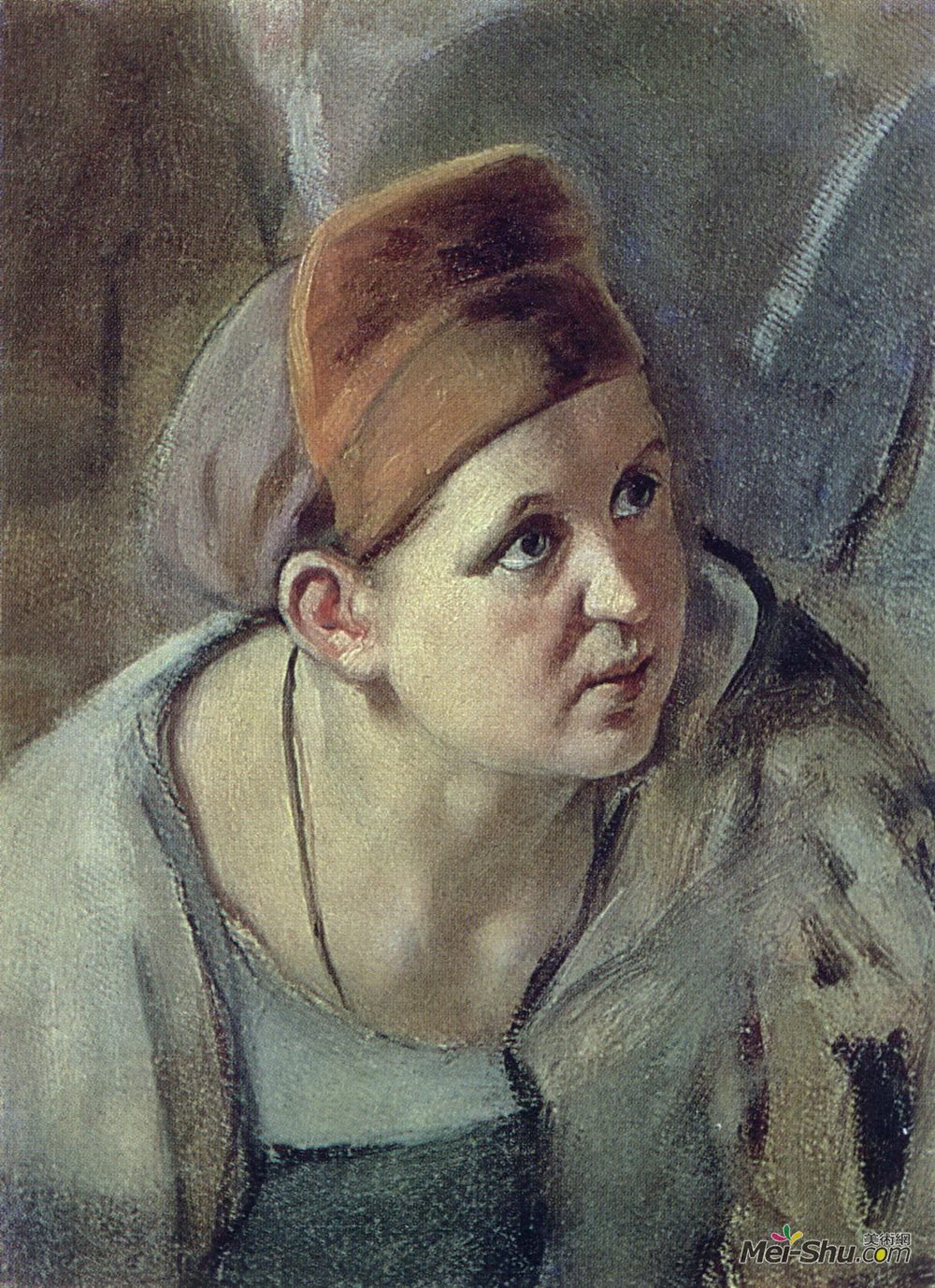 瓦西里佩洛夫(Vasily Perov)高清作品《女人弯曲的身影》