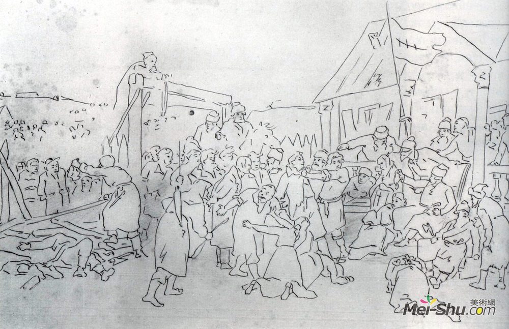 瓦西里佩洛夫(Vasily Perov)高清作品《普加乔娃球场》
