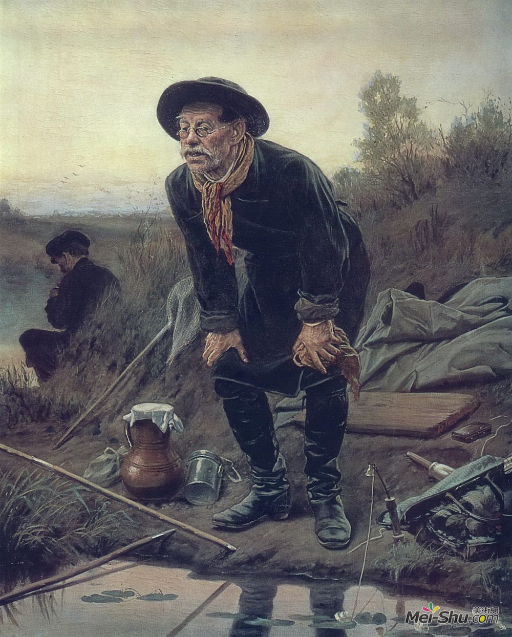 瓦西里佩洛夫(Vasily Perov)高清作品《渔夫》