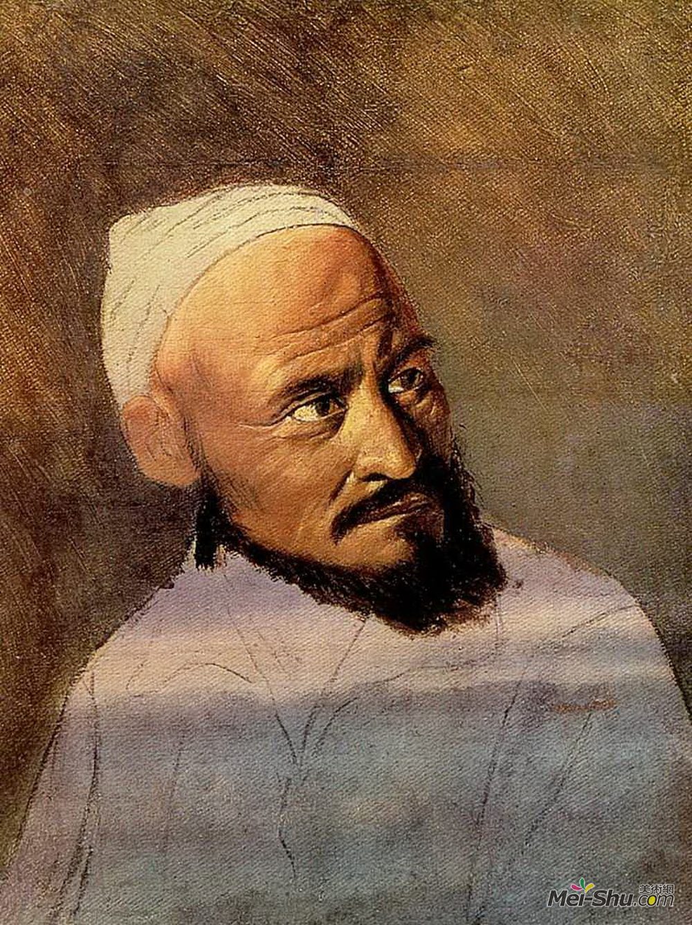瓦西里佩洛夫(Vasily Perov)高清作品《柯尔克孜族首领。草图》