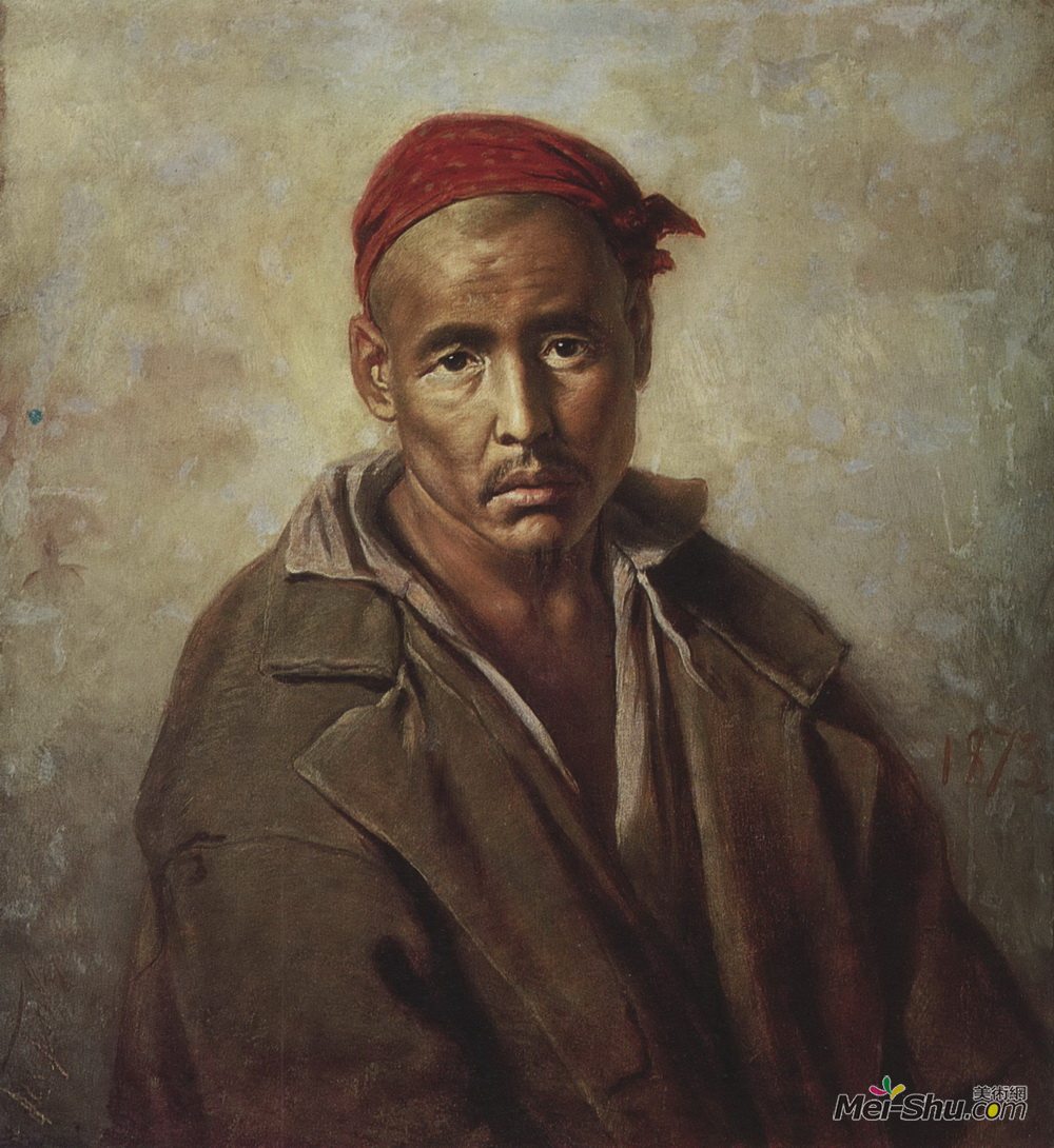 瓦西里佩洛夫(Vasily Perov)高清作品《柯尔克孜族罪犯的头》