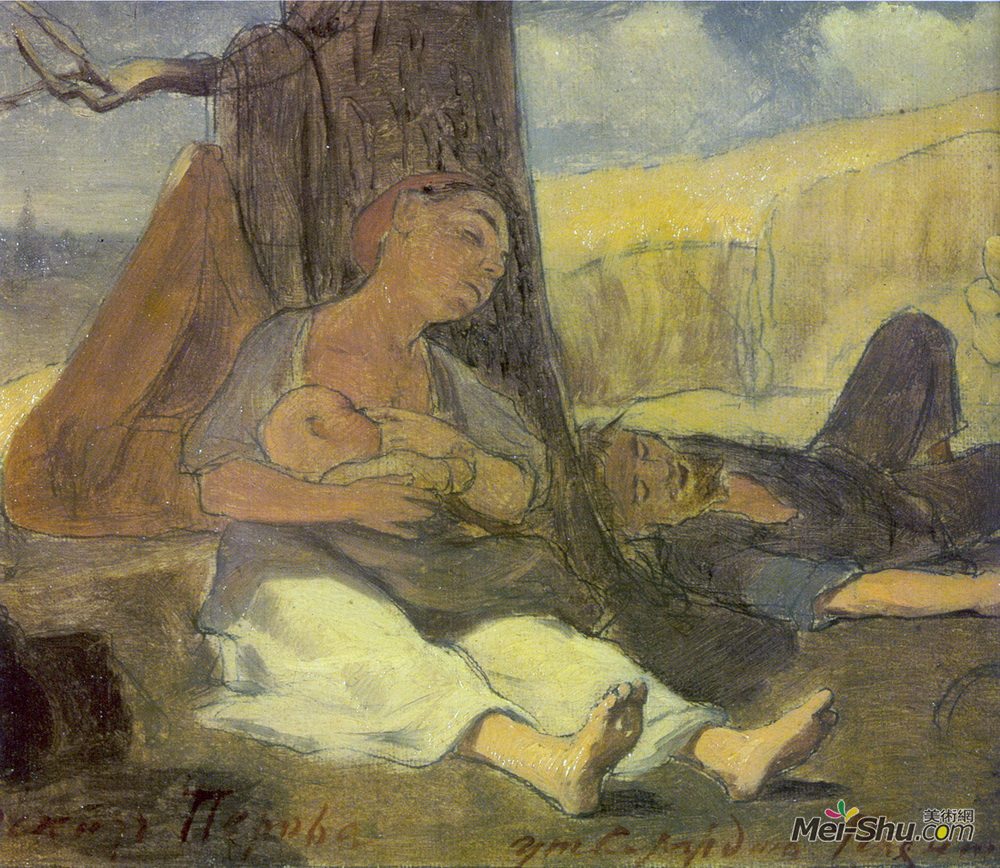瓦西里佩洛夫(Vasily Perov)高清作品《劳动家庭》