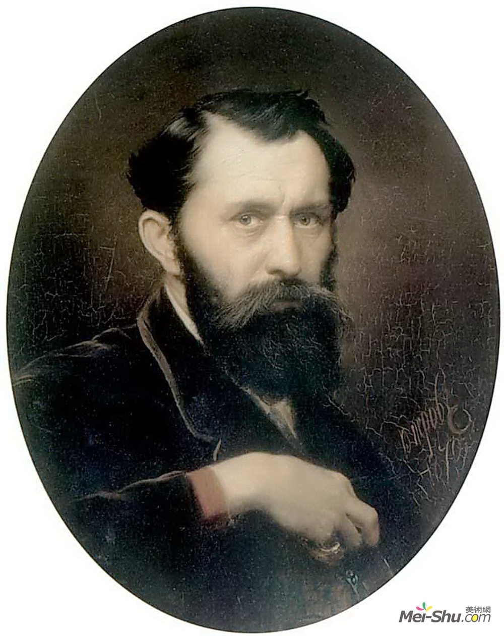 瓦西里佩洛夫(Vasily Perov)高清作品《自画像》