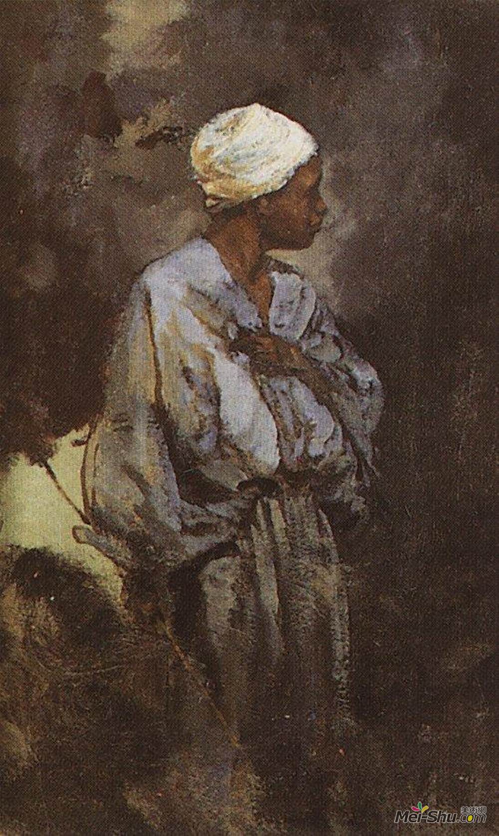 瓦西里波列诺夫(Vasily Polenov)高清作品《Dunkey Driver in Cairo》